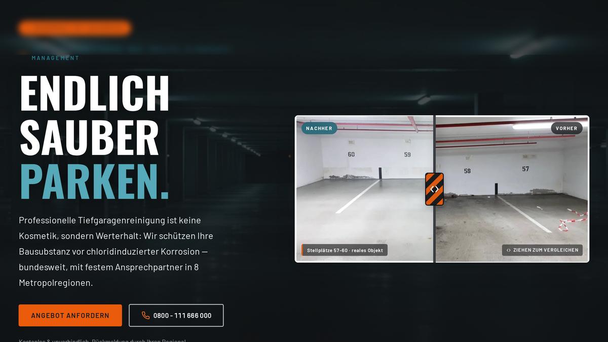 Car park and cleaning
